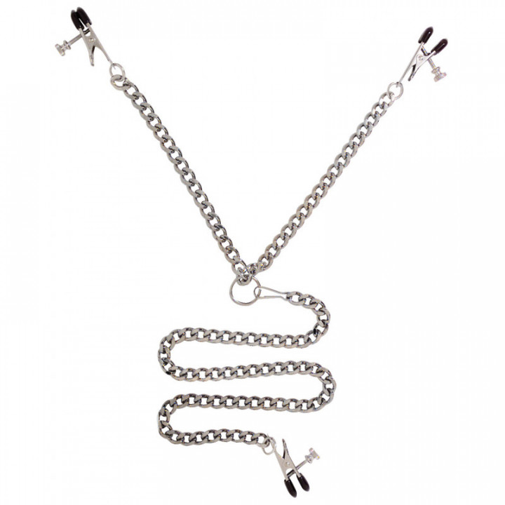 Spartacus Y-Style Broad Tip Nipple Clamps  &  Clit Clamp